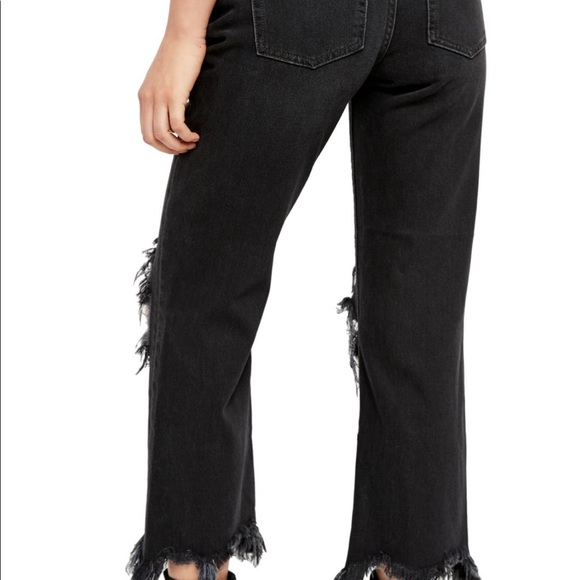 Free People Maggie Distressed Mid Rise Jeans - Picture 5 of 9